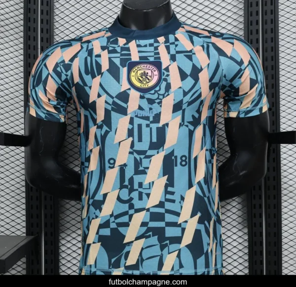 Player Version 24_25 Manchester City Plaid Special Jersey - Image 8
