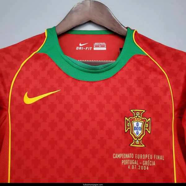 Retro Portugal 2004 home Soccer Jersey - Image 3