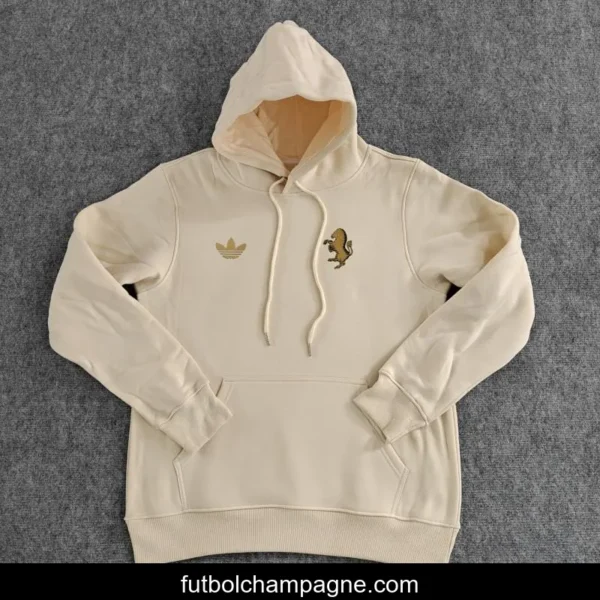 2024 Juventus Black_Navy_Grey_Beige_White Hoodie With Golden Badge - Image 8