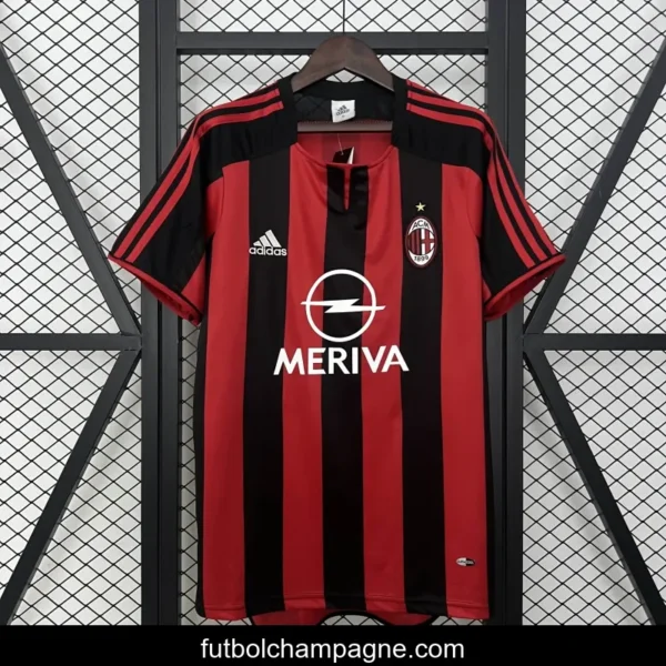 03_04 AC Milan Home Retro Jersey - Image 3