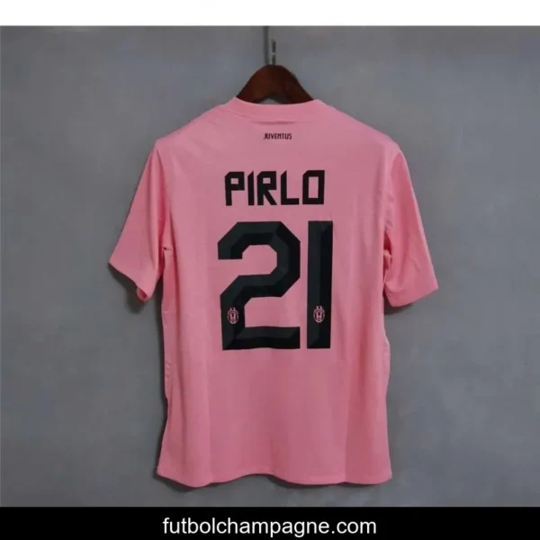 Retro 11_12 Juventus Away Pink Jersey With Serie A Patch - Image 3