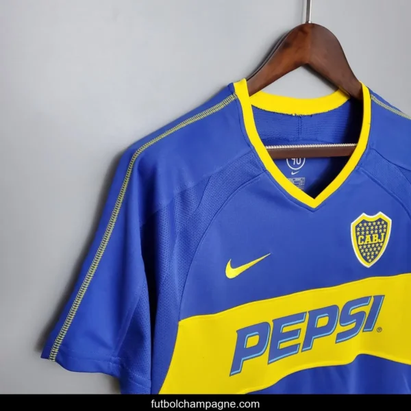Retro Boca Juniors 03_04 home Soccer Jersey - Image 7