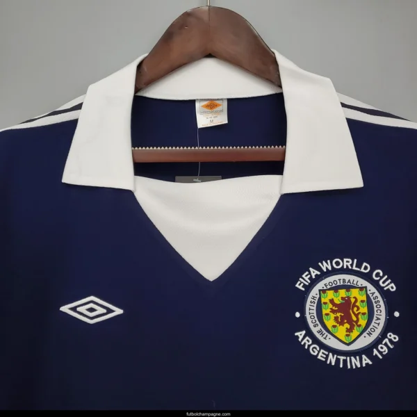 Retro 1978 Scotland Home Soccer Jersey - Image 4
