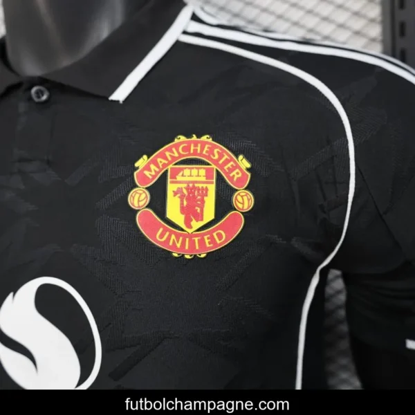 Player Version 25_26 Manchester United Black with Snapdragon Logo Design Jersey - Image 3