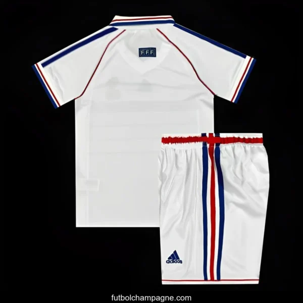 Retro 1998 Kids France Away White Jersey - Image 2
