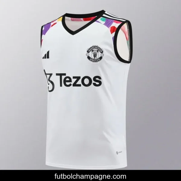 24_25 Manchester United White Vest Jeresy+Shorts - Image 10