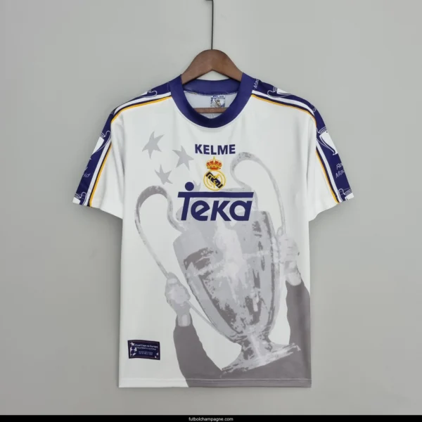 Retro 97-98 Real Madrid Champions League 7 Champions Commemorative Edition Soccer Jersey - Image 4