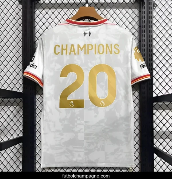24_25 Liverpool Third White Jersey With 20 Champions Printing - Image 2