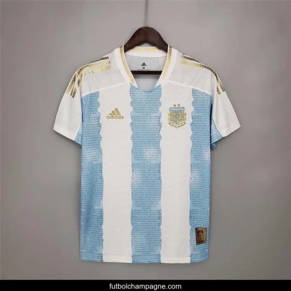 Retro 2021 Argentina Home Maradona Commemorative Edition Jersey - Image 4