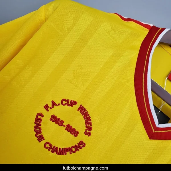 Retro 85_86 Liverpool away yellow Soccer Jersey - Image 6
