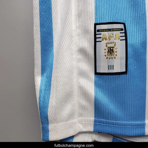 Retro Argentina 1998 home Soccer Jersey - Image 6