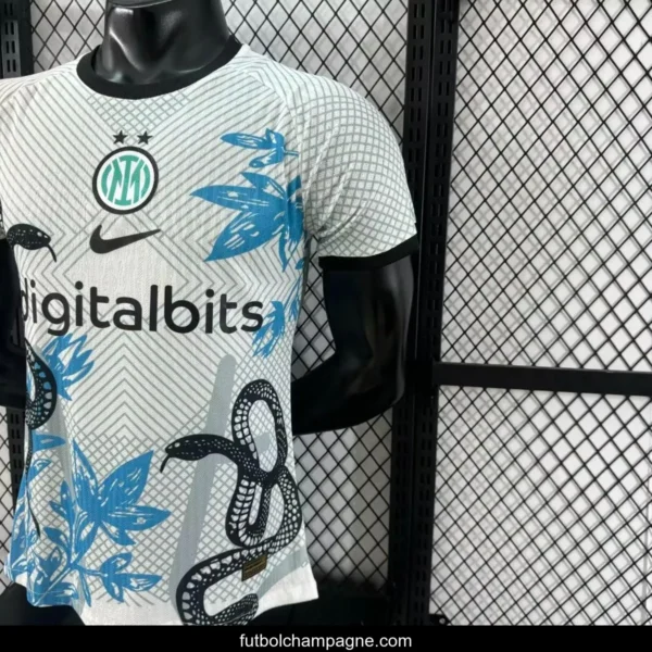 Player Version 25_26 Inter Milan White with Snake and Floral Pattern Jersey - Image 4