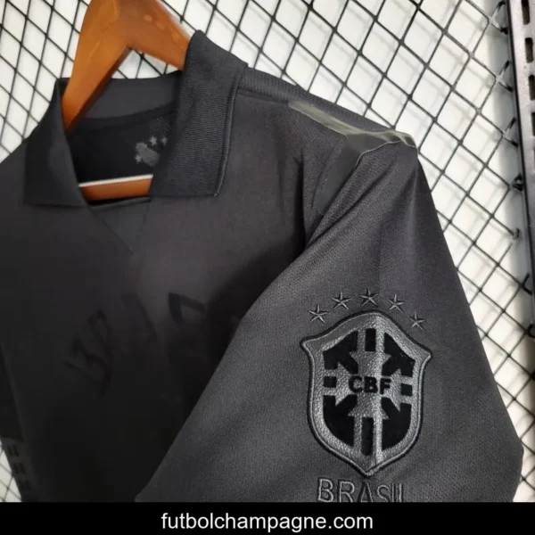 Retro 2013 Brazil Black Jersey - Image 5