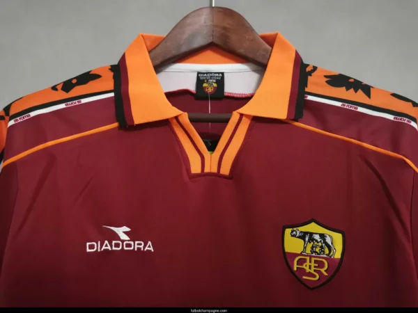 Retro 98 99 AS Roma Home Jersey - Image 3