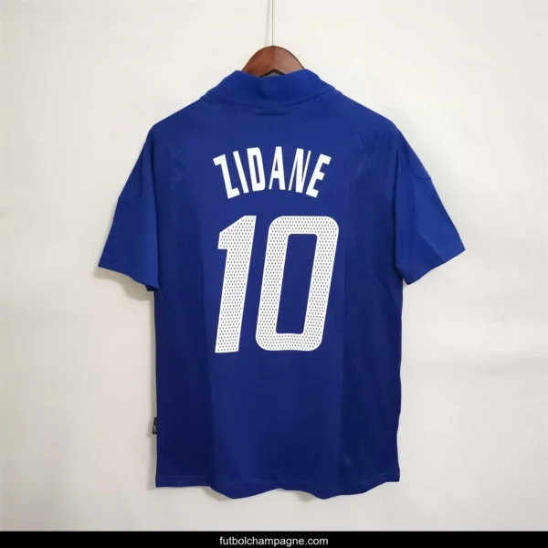 Retro 2002 France Home Soccer Jersey - Image 3