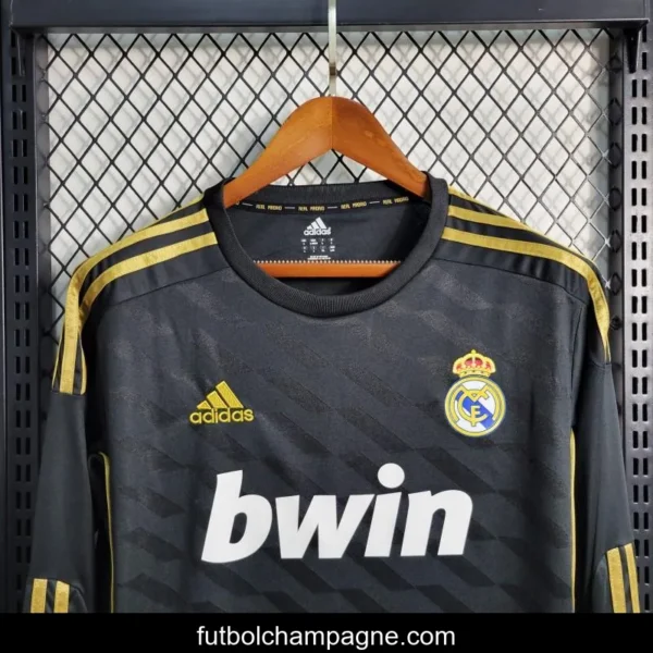 Retro Long Sleeve 2011_12 Real Madrid Away Black Jersey - Image 10