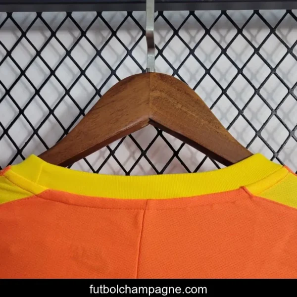 Retro Long Sleeve 1998 Brazil Goalkeeper Orange Jersey - Image 6