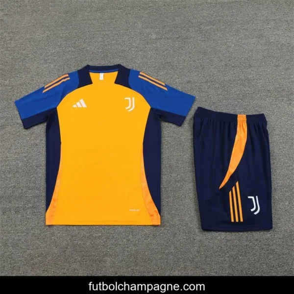 24_25 Juventus Orange_Navy Short Sleeve Jersey+Shorts - Image 9