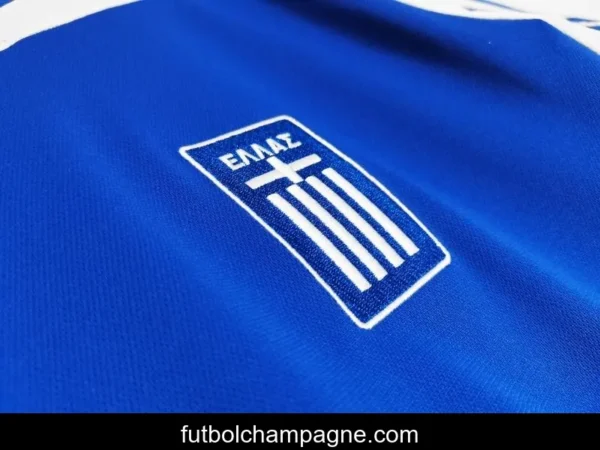 Retro 2004 Greece Home Soccer Jersey - Image 7