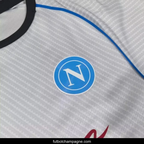 25_26 SSC Napoli White_Silver Training Jersey - Image 4