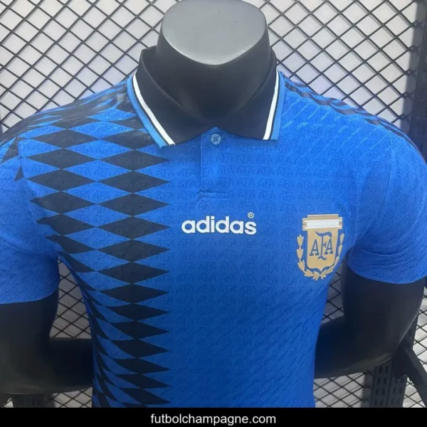 Player Version Retro 1994 Argentina Away Blue Jersey - Image 5