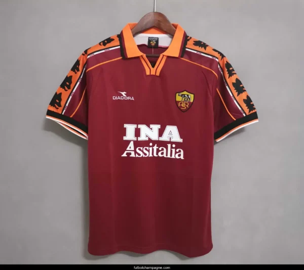 Retro 98 99 AS Roma Home Jersey - Image 5
