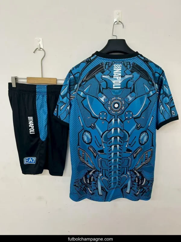 25_26 Napoli Training Pre-Match Jersey Blue+ Shorts - Image 3