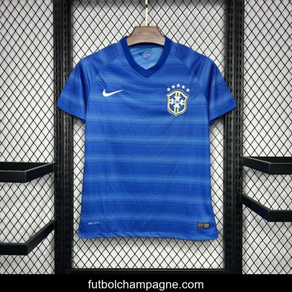 Retro 2014 Brazil Away Blue Jersey - Image 8