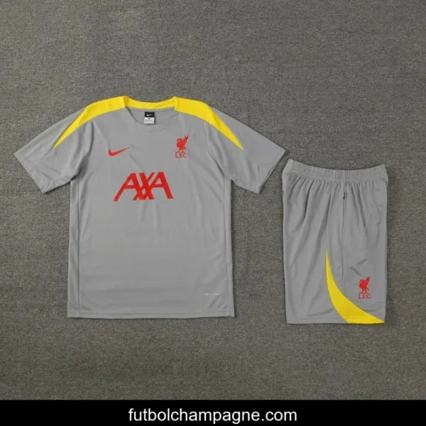 24_25 Liverpool Grey Short Sleeve Jeresy+Shorts - Image 4