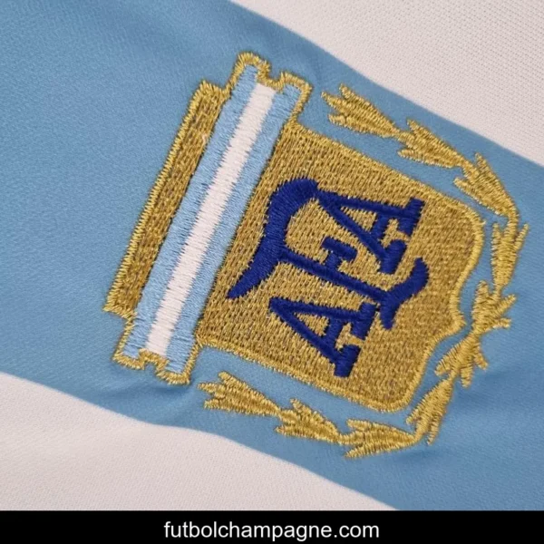 Retro Argentina 1993 Home Soccer Jersey - Image 3