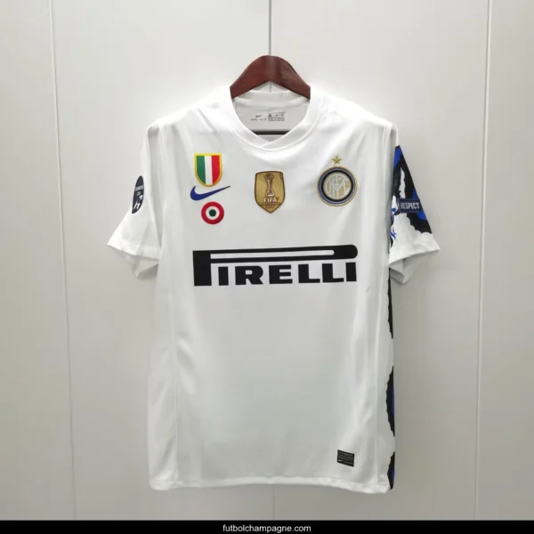 Retro 10_11 Inter Milan Away White Jersey With Full Patches - Image 11