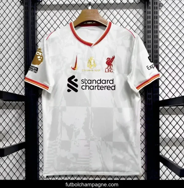 24_25 Liverpool Third White Jersey With 20 Champions Printing - Image 3