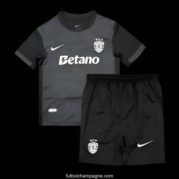 25_26 Kids Sporting Lisbon Forth Black Jersey - Image 2