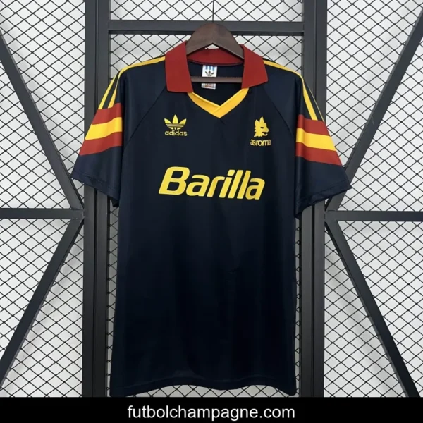 91_92 Retro Roma Away Jersey - Image 7