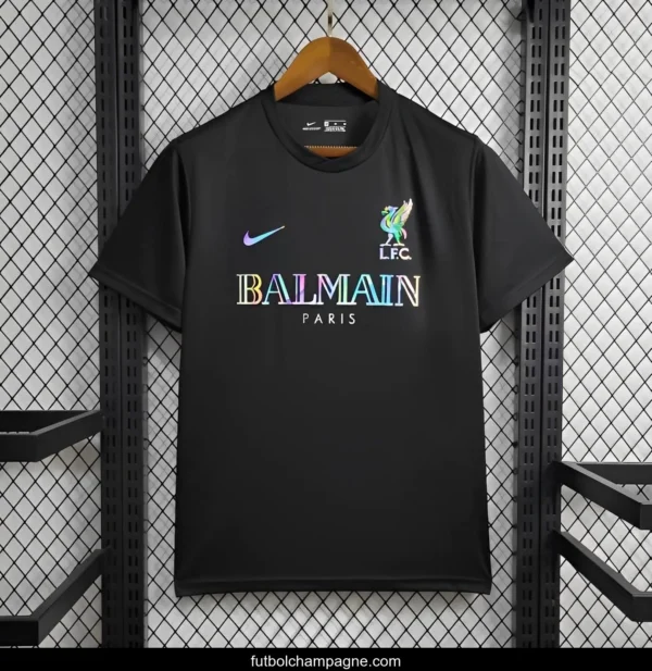 24_25 Liverpool x Balmain Black Training Jersey - Image 4
