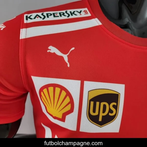 2022 F1 Ferrari RED T-shirts Full Sponsor 0007 - Image 4