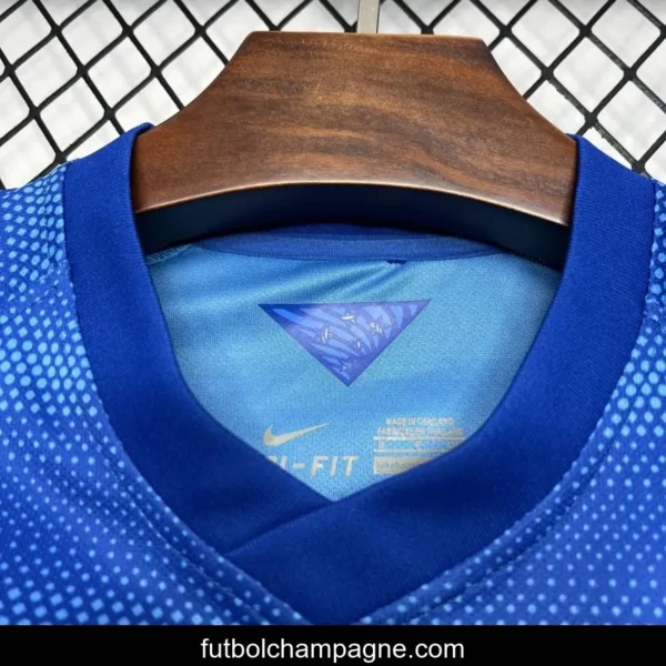 Retro 2014 Brazil Away Blue Jersey - Image 9