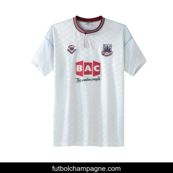 Retro 89_90 West Ham United Away White Jersey - Image 8