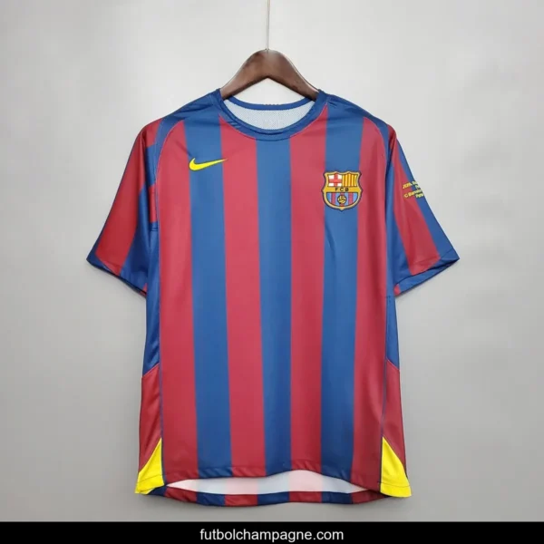 Retro Barcelona 2006 UEFA Champions League Home Soccer Jersey - Image 9