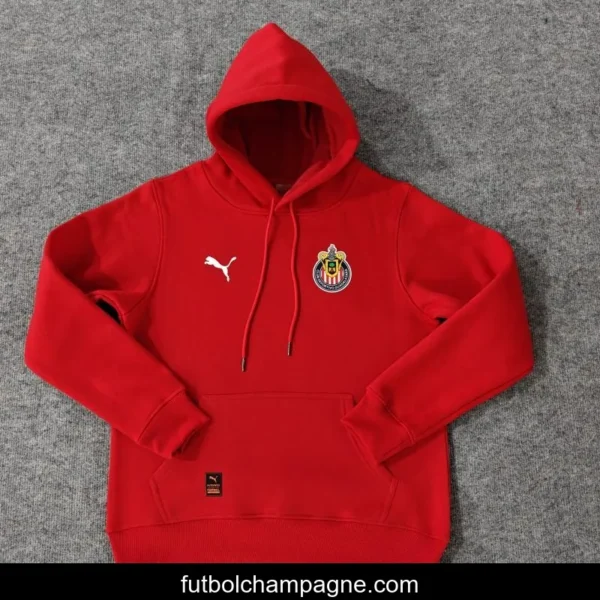 24_25 Chivas Guadalajara Navy_Red_Black_Beige_Grey Hoodie WIth Black Badge - Image 5