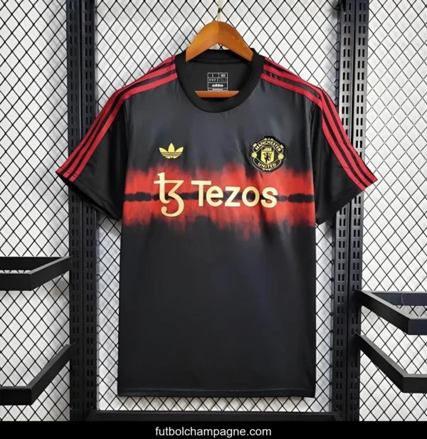 25_26 Manchester United New Year Training Black_Red Jersey - Image 4