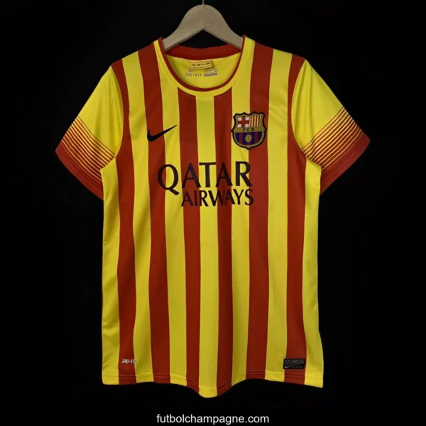 Retro 13_14 Barcelona Away Yellow Jersey - Image 3