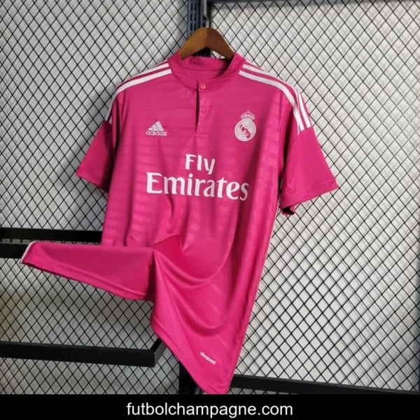 Retro 14-15 Real Madrid Away Pink Jersey - Image 9