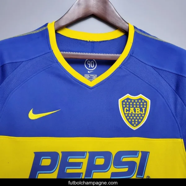 Retro Boca Juniors 03_04 home Soccer Jersey - Image 9