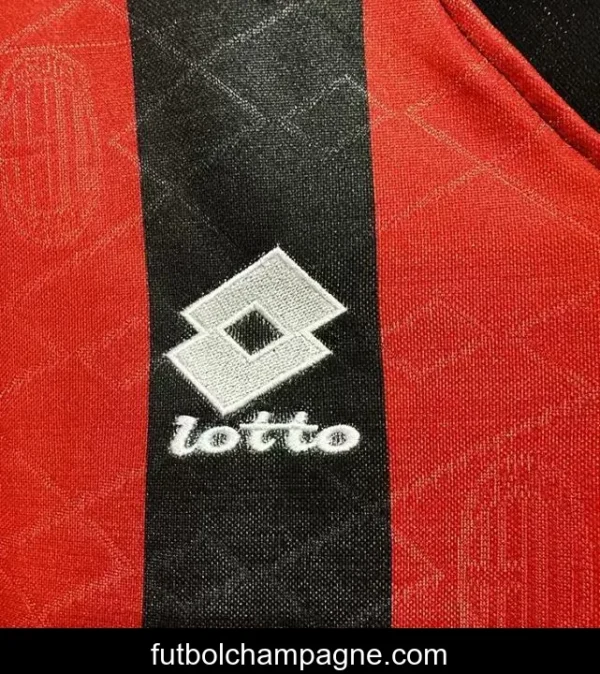 Retro 93_94 AC Milan Home Champion League Jersey With Patches - Image 6