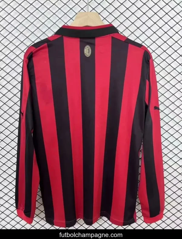 24_25 AC Milan 125Th Anniversary Home Long Sleeve Jersey - Image 3