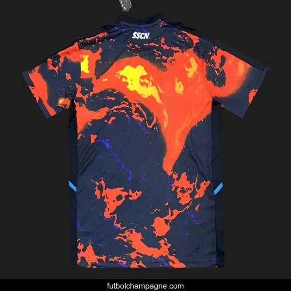 24_25 EA7 Napoli 2024 Pre-Match bright Red Volcanic Lava Pattern Jersey - Image 2