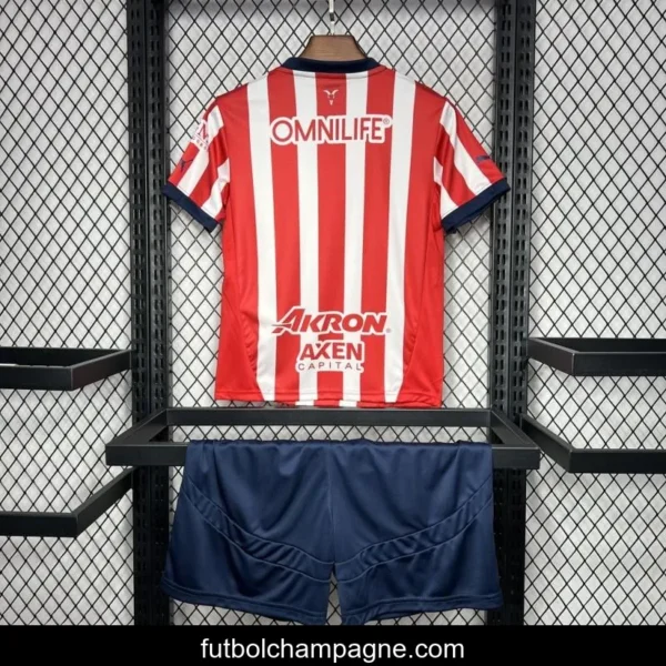 24_25 Kids Chivas Guadalajara Home Jersey - Image 3