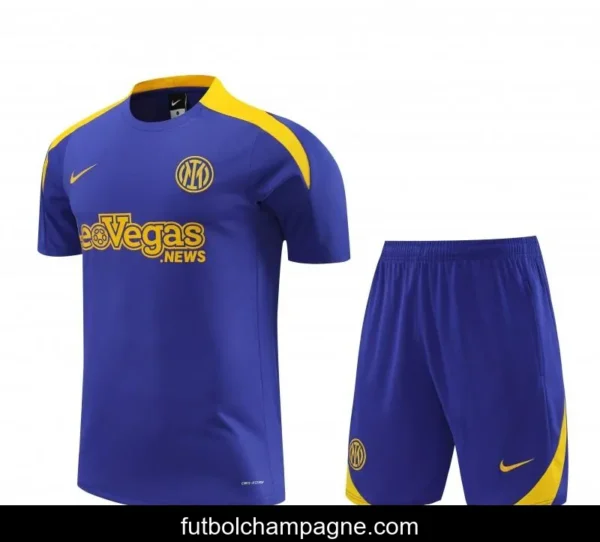 24_25 Inter Milan Blue Short Sleeve Jeresy+Shorts - Image 7
