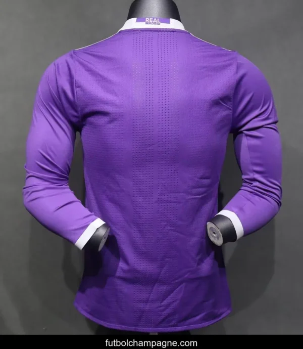 Player Version Retro 16_17 Real Madrid Away Long Sleeve Jersey - Image 4